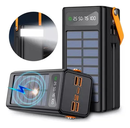 🌞 CARGADOR PORTÁTIL POWER BANK SOLAR 80000MAH 🔋 | ENVÍO GRATIS