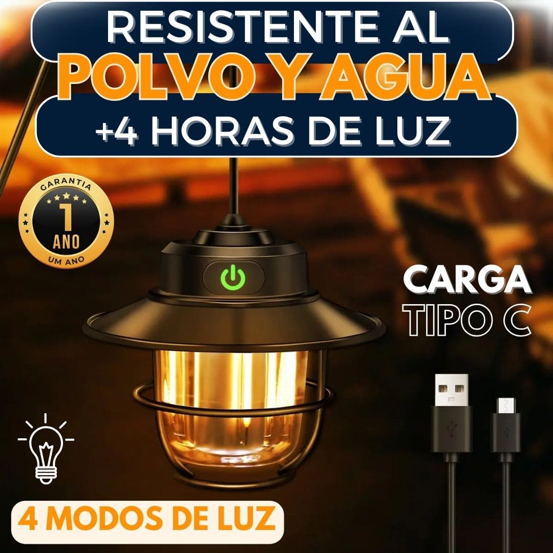 LÁMPARA COLGANTE DE CAMPAMENTO 2x1 💡| ENVÍO GRATIS