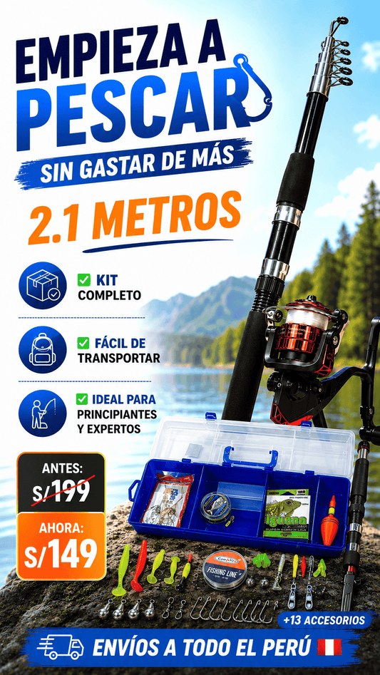 Kit de Pesca Profesional Completo +13 Accesorios