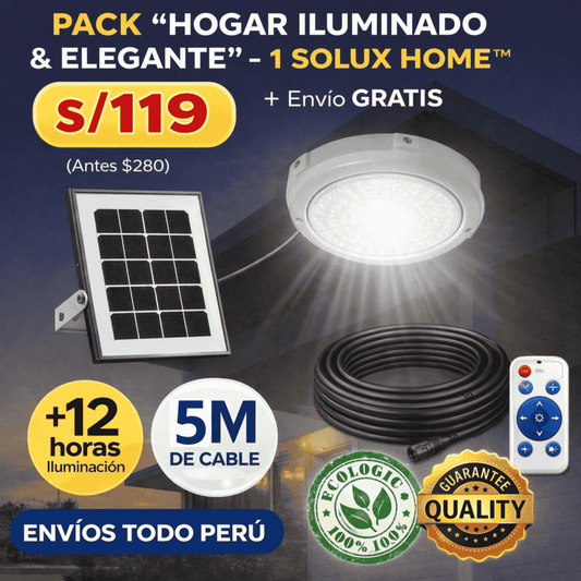 🔋  LÁMPARA LED PARA INTERIORES CON PANEL SOLAR + Control y Cable de Instalación | Envío Gratis 🌞