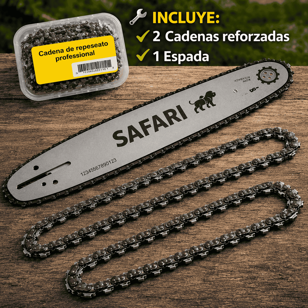 REPUESTO ESENCIAL (2 Cadena+ Espada)