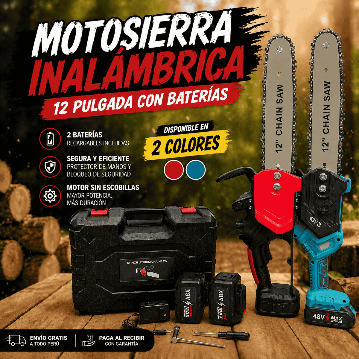 MOTOSIERRA PROFESIONAL 12 IN - ELÉCTRICA PORTÁTIL 🔥