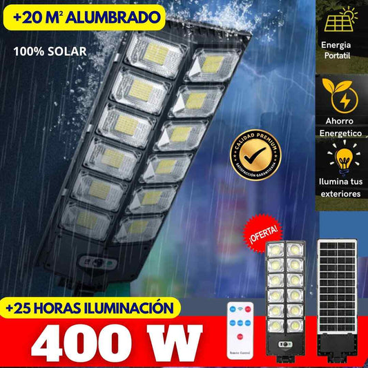 🔋 Farola Solar Inteligente 400WATS 🌞 | Entrega Segura y Pago en Casa