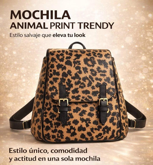 Mochila Zafira Exclusiva Animal Print 🐆🔥
