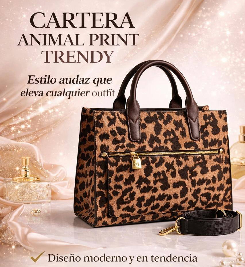 Cartera Zafira Exclusiva Animal Print 🐆🔥