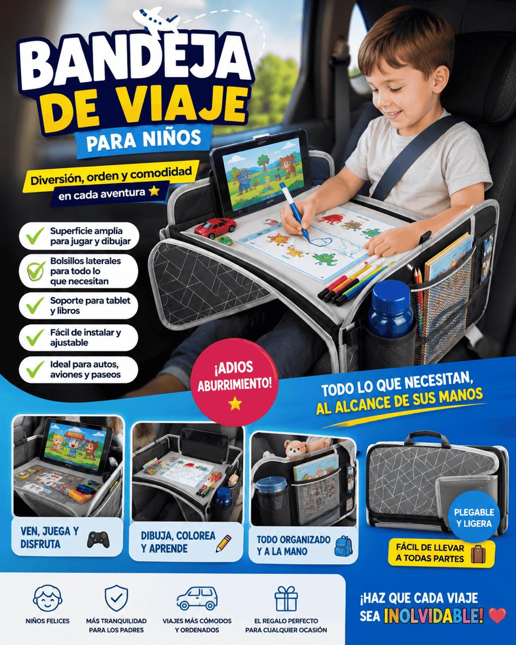 BANDEJA MULTIFUNCIONAL DE VIAJE PARA NIÑOS🚗 👶
