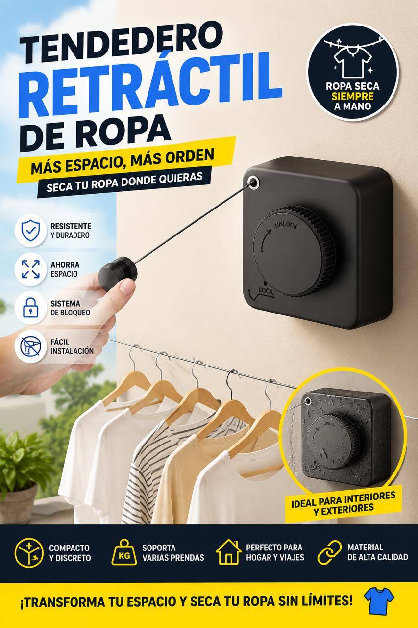 TENDEDERO INTELIGENTE PLEGABLE PREMIUM🧦👗