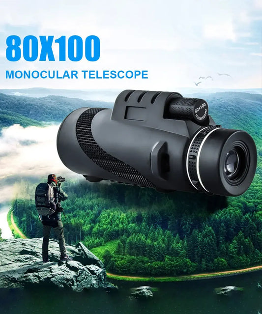 Monocular Militar PRO MAX® 40x60 (Hecho en USA 🇺🇸) | 2000 m + Láser y Linterna Integrados + Trípode y Brújula GRATIS 🎯