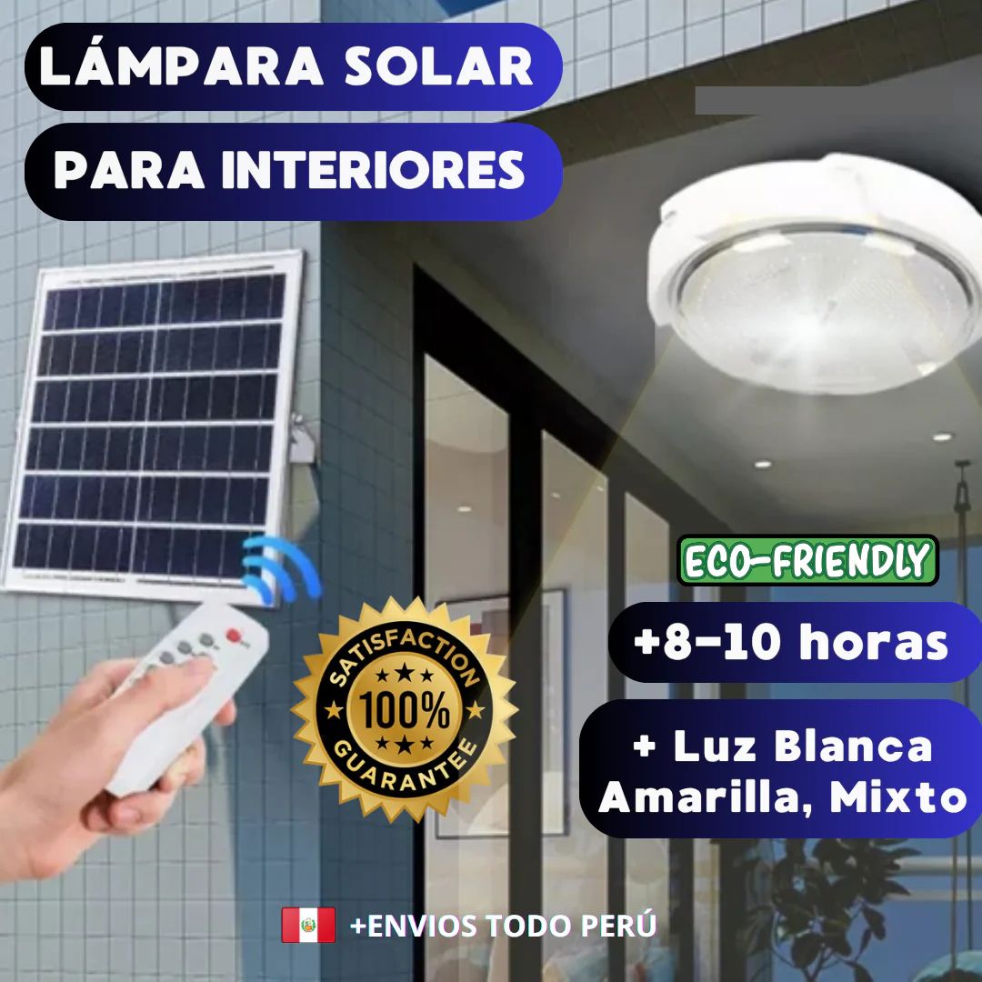 🔋 LÁMPARA LED PARA INTERIORES CON PANEL SOLAR 200W | ORIGINAL 🌞