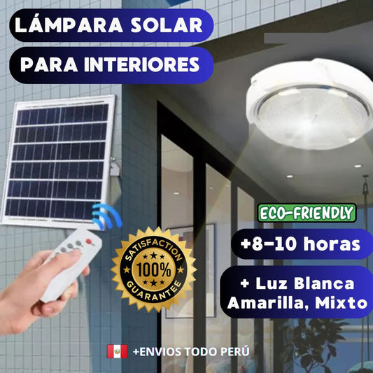 🔋 LÁMPARA LED PARA INTERIORES CON PANEL SOLAR 200W | ORIGINAL 🌞